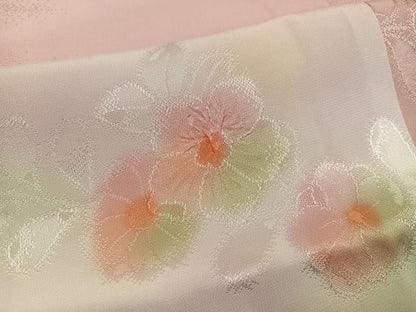 平和屋着物●振袖用長襦袢　無双仕立て　辻が花地紋　暈し染め　正絹　逸品　未使用　AABJ1308ph