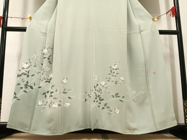 平和屋着物●訪問着　友禅　作家物　枝花文　暈し染め　正絹　逸品　AABJ1318ph
