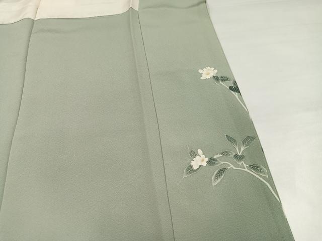 平和屋着物●訪問着　友禅　作家物　枝花文　暈し染め　正絹　逸品　AABJ1318ph