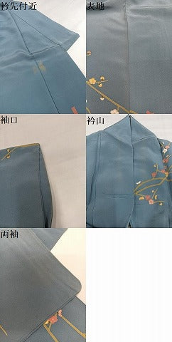 平和屋着物●本加賀友禅作家　宮野勇造　訪問着　枝花文　正絹　逸品　AABJ1320ph