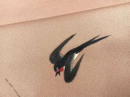 平和屋着物●二代目清次郎　手描き　訪問着　燕　正絹　逸品　AABJ1321ph