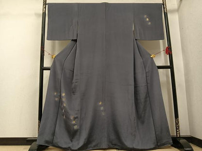 平和屋着物●訪問着　竹屋町刺繍　色紙兎文　鬼しぼ縮緬　正絹　逸品　AABJ1323ph