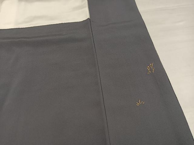 平和屋着物●訪問着　竹屋町刺繍　色紙兎文　鬼しぼ縮緬　正絹　逸品　AABJ1323ph