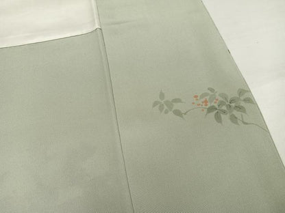 平和屋着物●訪問着　作家物　峰雲　手描き　童子遊び　正絹　逸品　AABJ1328ph