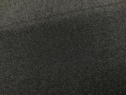平和屋着物●江戸小紋　吉祥文　黒地　鬼しぼ縮緬　正絹　逸品　AABJ1330ph