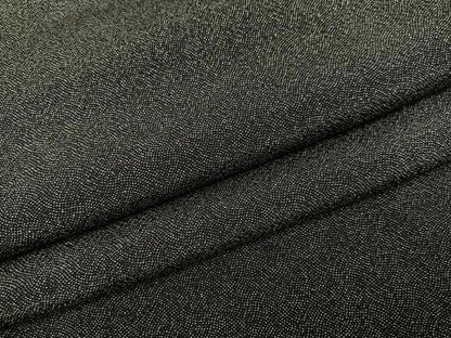 平和屋着物●江戸小紋　吉祥文　黒地　鬼しぼ縮緬　正絹　逸品　AABJ1330ph