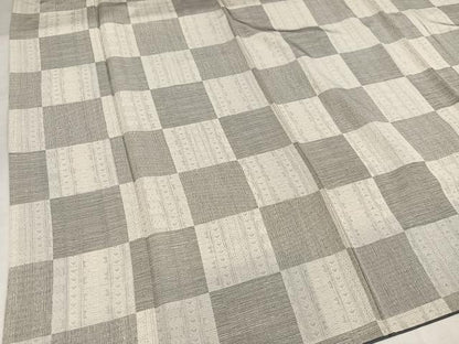 平和屋着物●上質な小紋　市松文様　正絹　逸品　AABJ1331ph