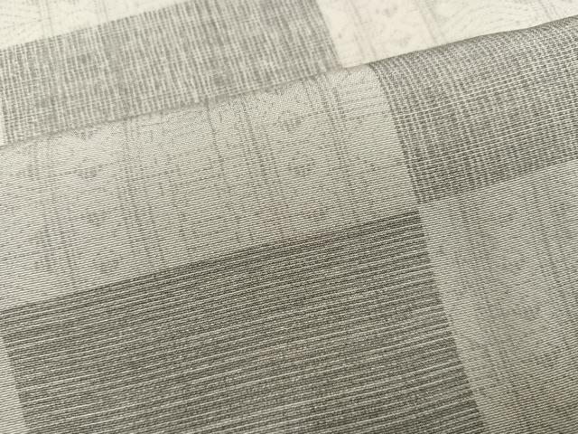 平和屋着物●上質な小紋　市松文様　正絹　逸品　AABJ1331ph