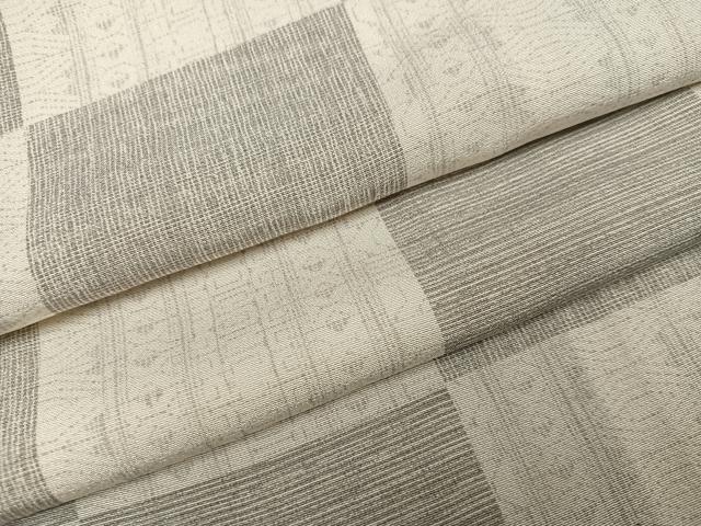 平和屋着物●上質な小紋　市松文様　正絹　逸品　AABJ1331ph