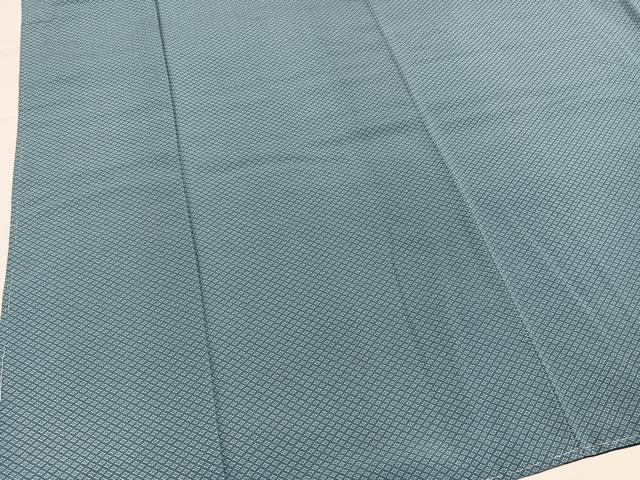 平和屋着物●江戸小紋　菊菱　丹後ちりめん　染の近江　反端付き　正絹　逸品　未使用　AABJ1333ph