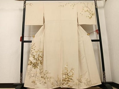 平和屋着物●訪問着　枝花文　鈴乃屋扱い　正絹　逸品　AABJ1339ph