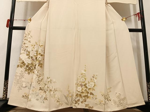 平和屋着物●訪問着　枝花文　鈴乃屋扱い　正絹　逸品　AABJ1339ph