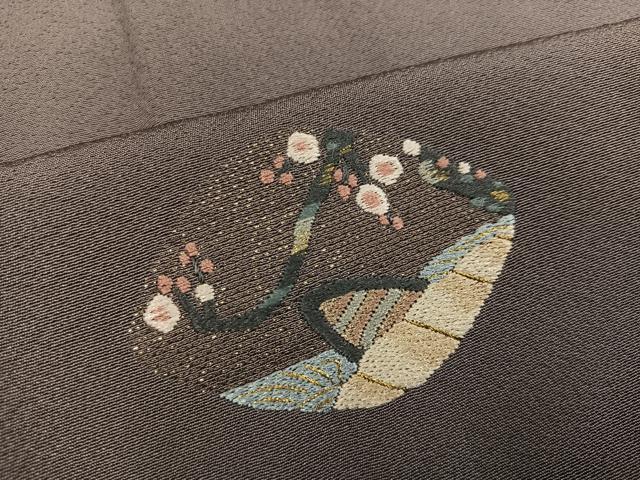 平和屋着物●訪問着　総刺繍　浜松花舟文　金糸　正絹　逸品　AABJ1340ph