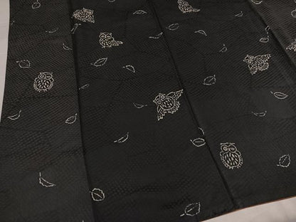 平和屋着物●訪問着　ろうけつ染め　ミミズク　正絹　逸品　AABJ1346ph