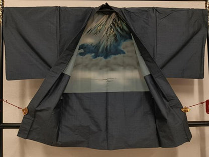 平和屋着物●男性　本場大島紬　アンサンブル　亀甲絣　正絹　逸品　AABJ1347ph