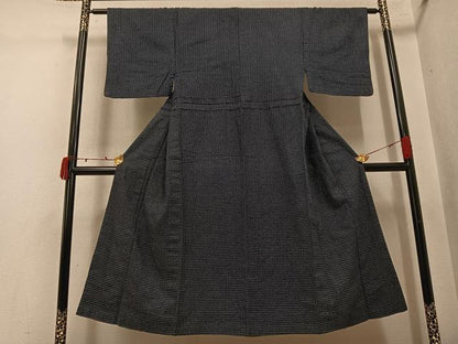 平和屋着物●男性　久留米絣　綿　逸品　AABJ1348ph