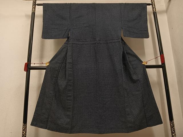 平和屋着物●男性　久留米絣　綿　逸品　AABJ1348ph