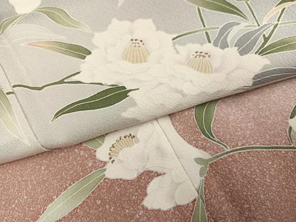 平和屋着物●京友禅作家　山科春宣　訪問着　枝花文　正絹　逸品　AABJ1349ph