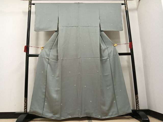 平和屋着物●上質な小紋　舞花文　正絹　逸品　AABJ1354ph