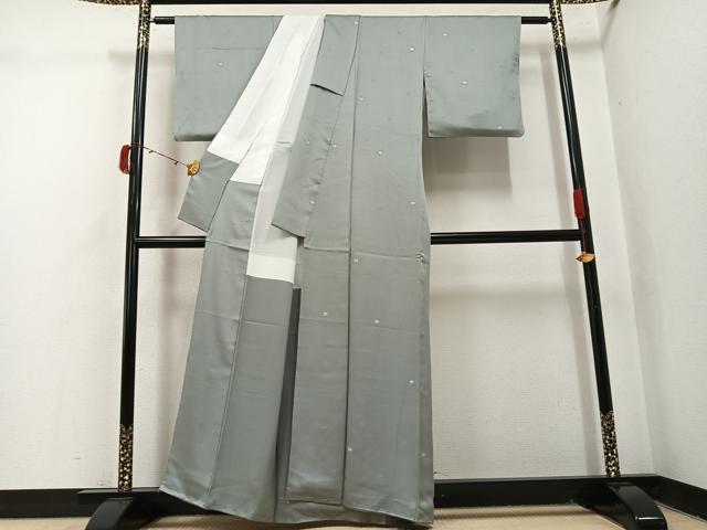 平和屋着物●上質な小紋　舞花文　正絹　逸品　AABJ1354ph