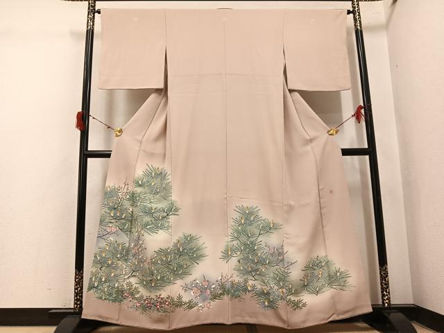 平和屋着物●本加賀友禅作家　浅野冨治男　色留袖　草花文　暈し染め　正絹　逸品　AABJ1355ph