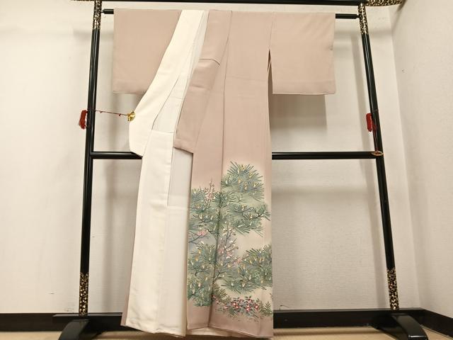 平和屋着物●本加賀友禅作家　浅野冨治男　色留袖　草花文　暈し染め　正絹　逸品　AABJ1355ph