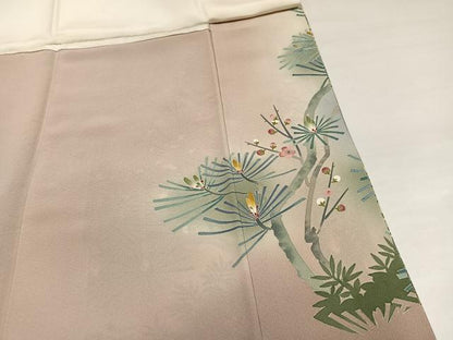 平和屋着物●本加賀友禅作家　浅野冨治男　色留袖　草花文　暈し染め　正絹　逸品　AABJ1355ph