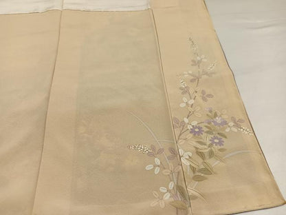 平和屋着物●訪問着　作家物　草花文　暈し染め　正絹　逸品　AABJ1359ph