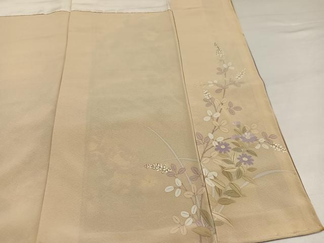 平和屋着物●訪問着　作家物　草花文　暈し染め　正絹　逸品　AABJ1359ph