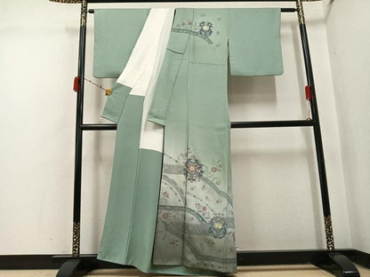 平和屋着物●訪問着　翠山刺繍　暈し染め　正絹　逸品　AABJ1360ph