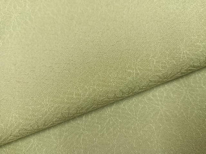 平和屋着物●上質な色無地　花地紋　若葉色　松坂屋扱い　正絹　逸品　AABJ1361ph
