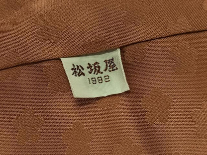 平和屋着物●上質な色無地　花唐草地紋　遠州茶色　松坂屋扱い　正絹　逸品　未使用　AABJ1362ph