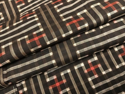 平和屋着物●本場大島紬　龍郷絣　秋名バラ　アンサンブル　正絹　逸品　未使用　AABJ1363ph