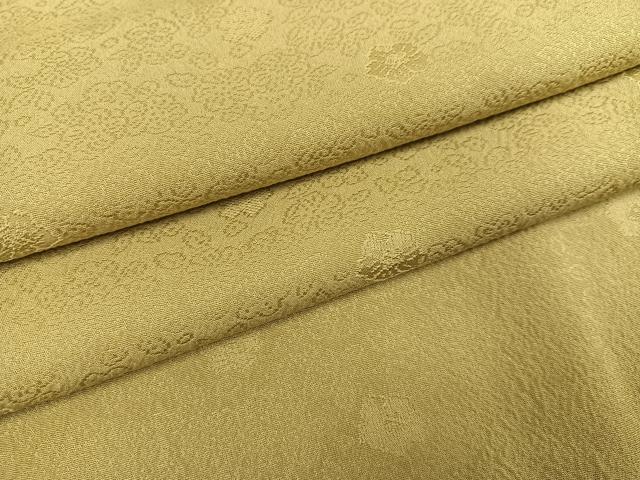 平和屋着物●上質な色無地　辻が花地紋　桑染色　正絹　逸品　AABJ1364ph