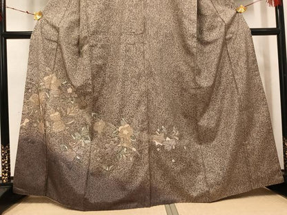 平和屋着物●訪問着　本場大島紬　染大島　中国三大刺繍　汕頭刺繍　スワトウ刺繍　辻が花　正絹　逸品　AABJ1366ph