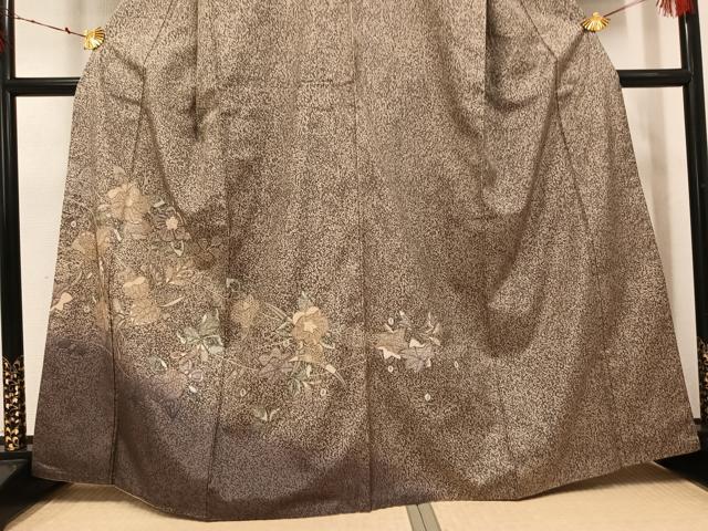 平和屋着物●訪問着　本場大島紬　染大島　中国三大刺繍　汕頭刺繍　スワトウ刺繍　辻が花　正絹　逸品　AABJ1366ph