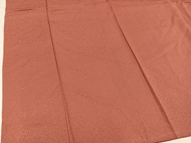 平和屋着物●上質な色無地　紋意匠　東雲色　正絹　逸品　未使用　AABJ1368ph