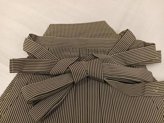 平和屋着物●男性　馬乗り袴　縞　正絹　逸品　AABJ1370ph
