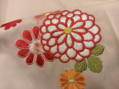 平和屋着物●女性　行灯袴　総刺繍　舞花文　洗える着物　AABJ1373ph