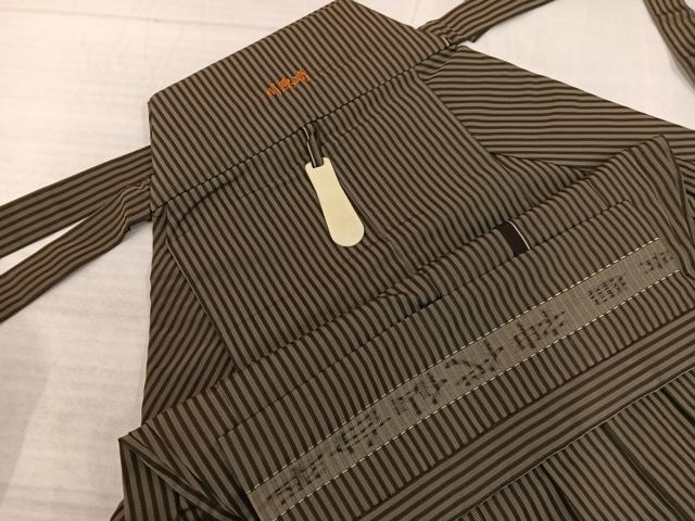 平和屋着物●男性　本場神代仙台平　馬乗り袴　縞　正絹　逸品　AABJ1375ph