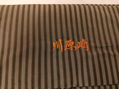 平和屋着物●男性　本場神代仙台平　馬乗り袴　縞　正絹　逸品　AABJ1375ph