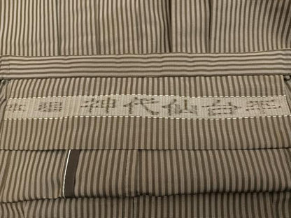 平和屋着物●男性　本場神代仙台平　馬乗り袴　縞　正絹　逸品　AABJ1375ph