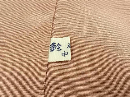 平和屋着物●上質な色無地　流水地紋　宍色　鈴乃屋扱い　正絹　逸品　AABJ1383ph
