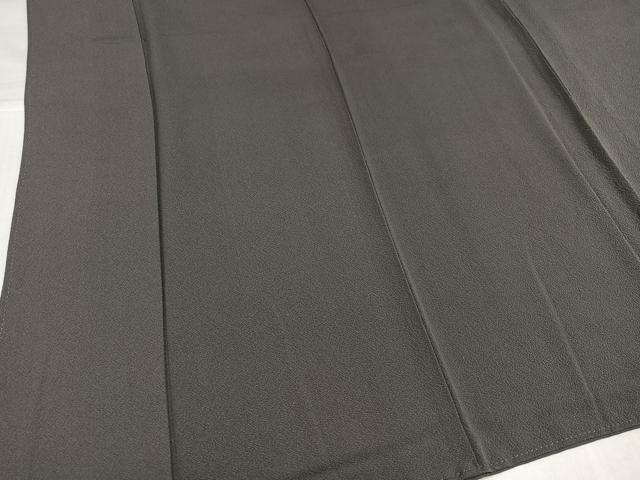 平和屋着物●ファッションデザイナー 花井幸子　色無地　墨色　正絹　逸品　AABJ1387ph