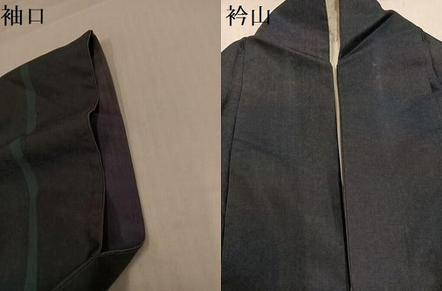 平和屋着物●訪問着　本場大島紬　染大島　舞葉文　暈し染め　金彩　正絹　逸品　AABJ1389ph