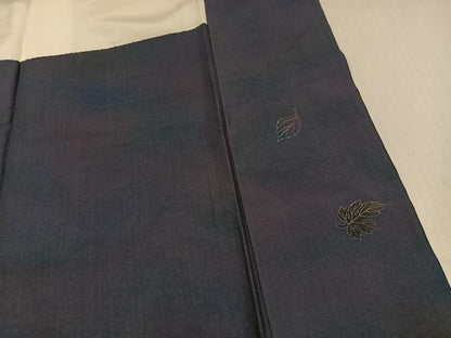 平和屋着物●訪問着　本場大島紬　染大島　舞葉文　暈し染め　金彩　正絹　逸品　AABJ1389ph