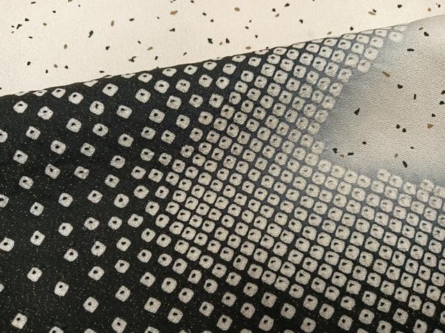 平和屋着物●訪問着　絞り　流水文　暈し染め　金通し地　正絹　逸品　AABJ1392ph