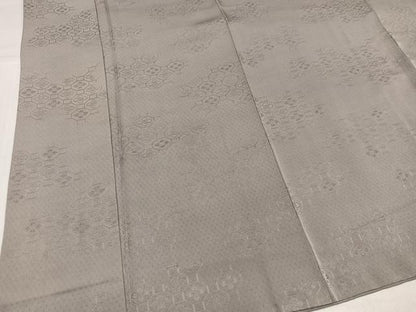 平和屋着物●上質な色無地　蜀江花地紋　利休白茶色　正絹　逸品　AABJ1393ph
