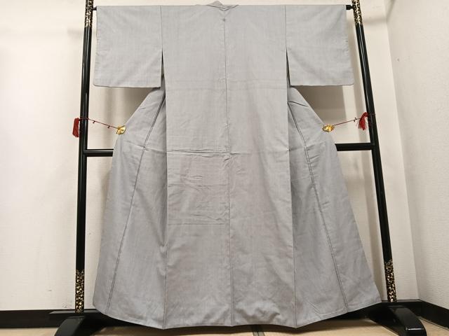 平和屋着物●本場結城紬　重要無形文化財　色無地　蕎麦切色　胴抜き仕立て　正絹　逸品　AABJ1394ph