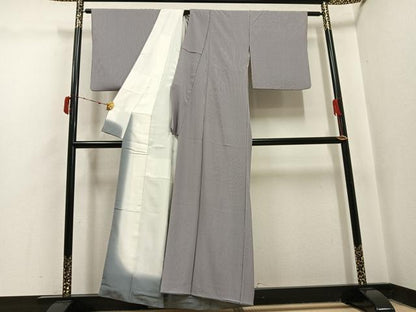 平和屋着物●紺屋二代目保科　江戸小紋　角通し　正絹　逸品　AABJ1397ph